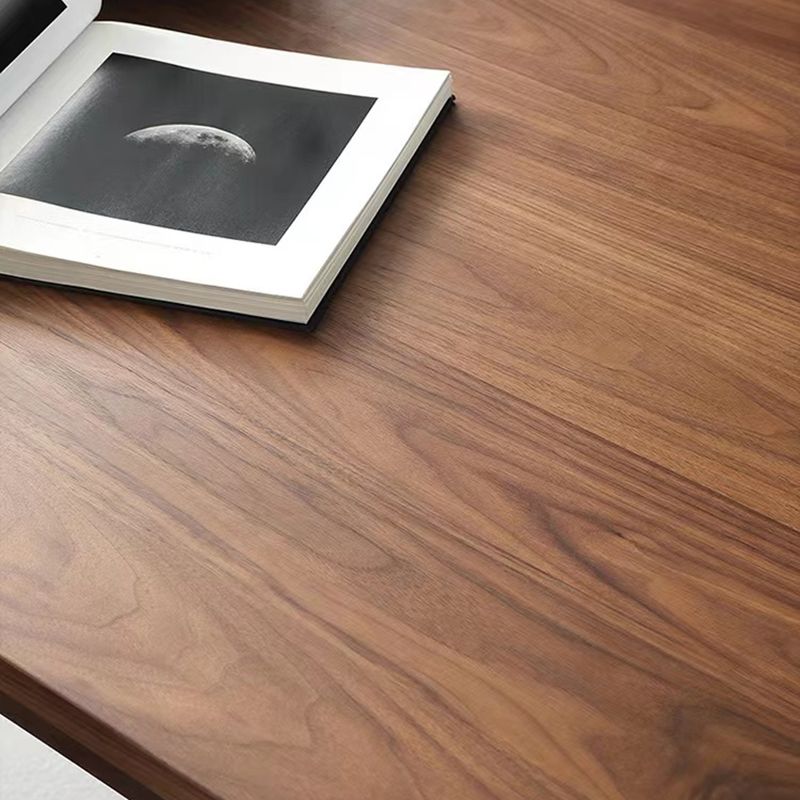 Modern Rectangle Dining Site Table Pine Solid Wood 4 Legs Dining Table in Brown