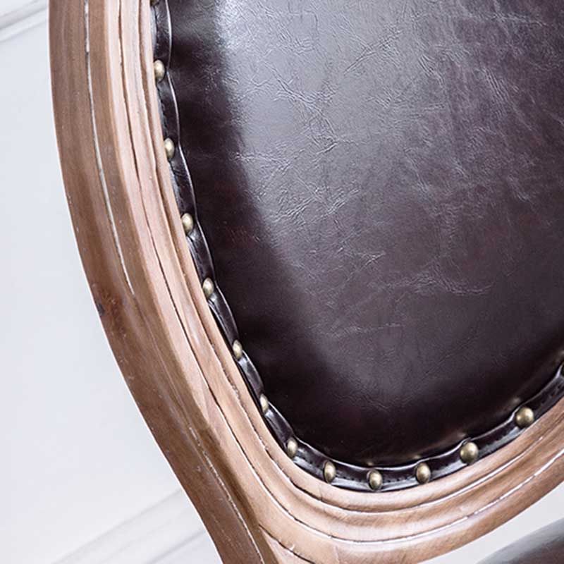Solid Wood Country Style Dining Room Chair Matte Finish King Louis Back Side Chair