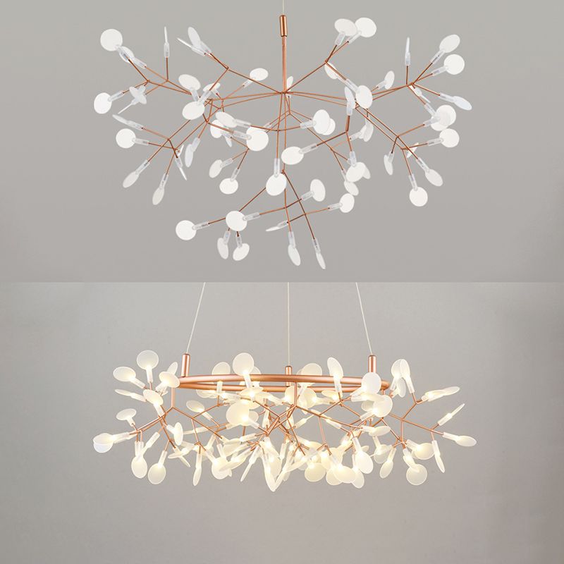 Lustres géométriques modernes éclairage d'éclairage de lustre en métal