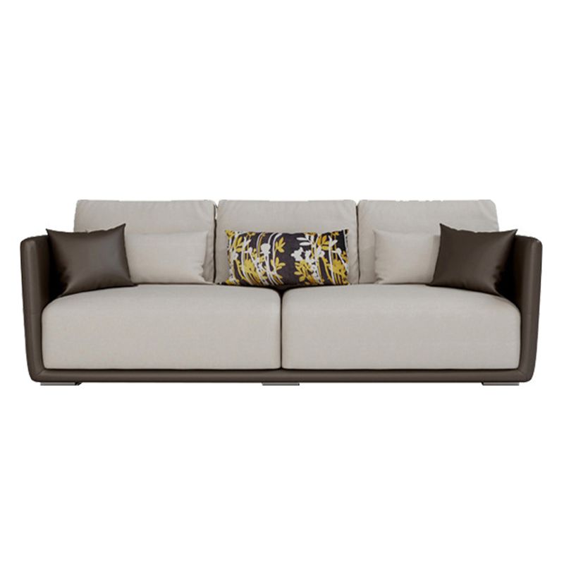 Modern Style Solid Wood Base Latex/sponge Cushion Rectangular Sofa