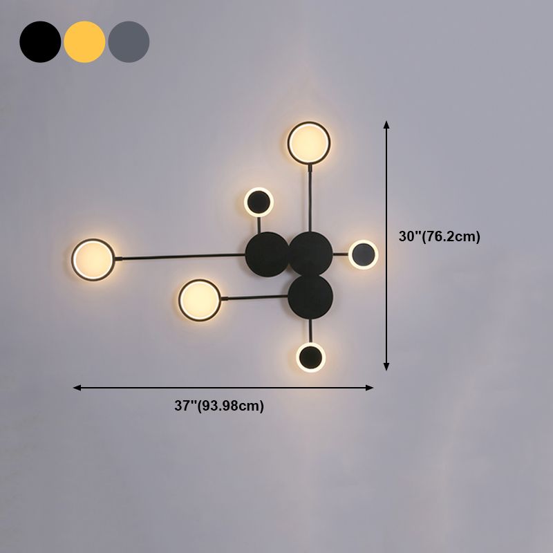 Géométrie Forme des lumières murales en métal Modern Style 6 Lampes de montage mural clair