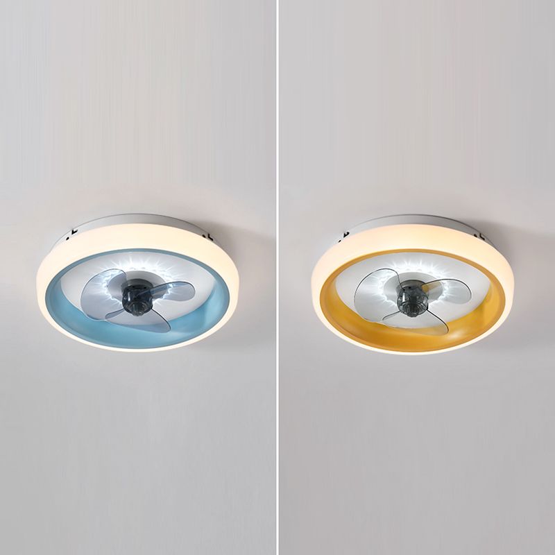 Moderne stijl plafondventilator verlichting metaal 1 licht plafondventilator licht voor keuken