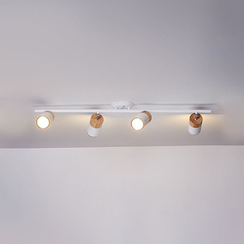 Cylindrique Shape Rail Ceiling Lamp Modern Aluminium Flush Mount for Clothing Store