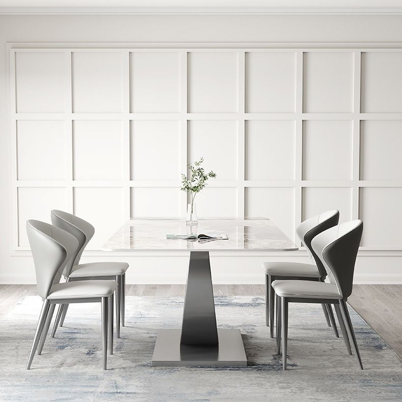 1/3/4/5/7/8 Pieces Dining Chairs Set  Dining Table Set with Sintered Stone Top