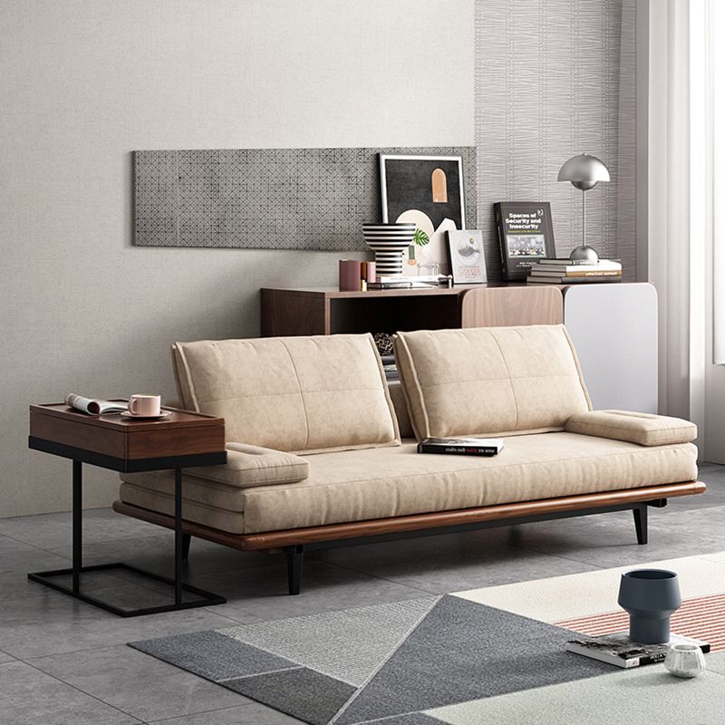 Modernistic Solid Wood with Storage Rectangular Tray Top Side Table
