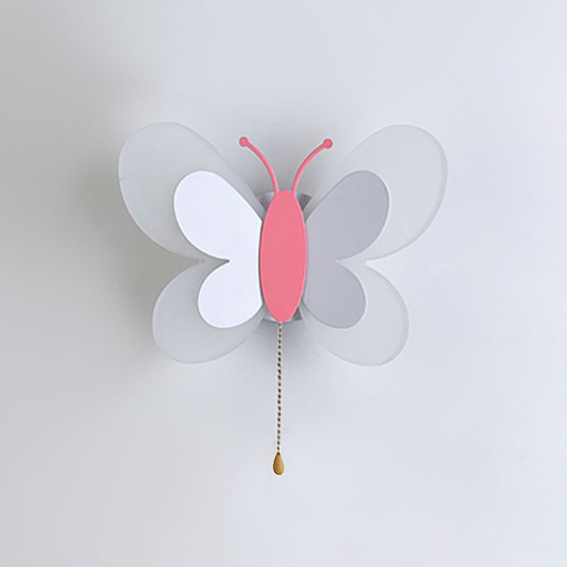 Unique Shape Metal Wall Sconce Kid Style 2 Lights Wall Mount Lighting