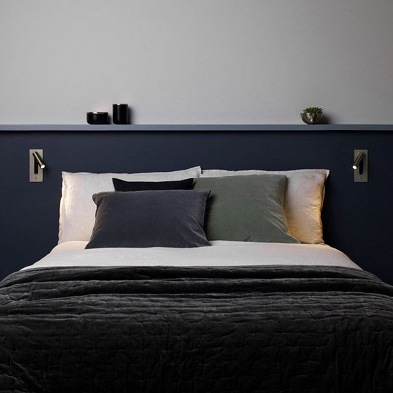 Modern Style Rectangle Shape Wall Lamp Metal 1 Light Sconces for Bedroom