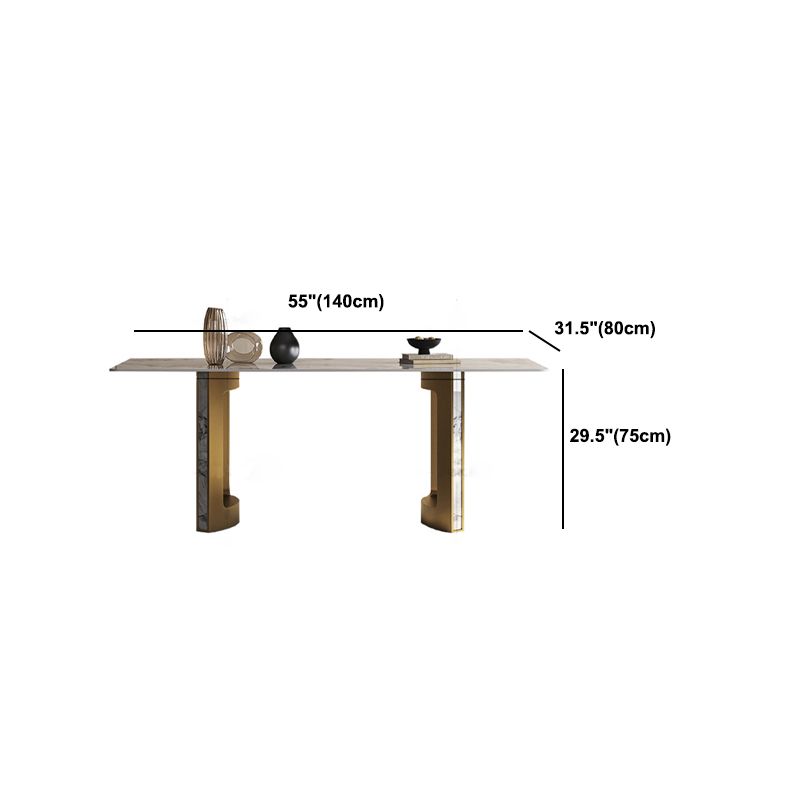 Glam Style Sintered Stone Dining Set Rectangle 1/2/3/5/7 Pieces Dining Set