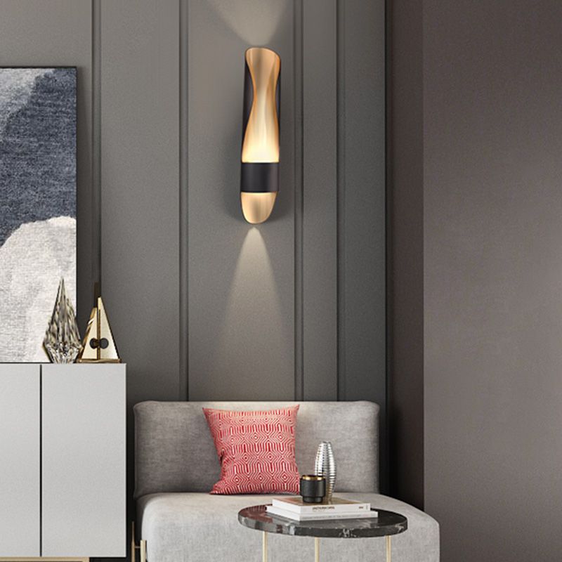 Luce da parete in metallo postmoderno a 1 luci a 1 luci a 1 luci in bianco e nero per soggiorno