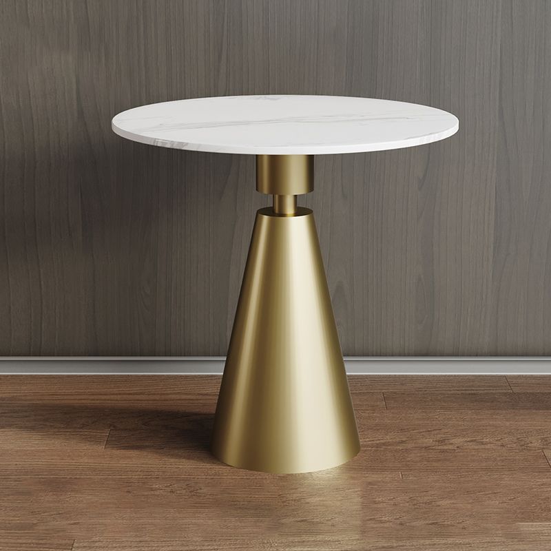 Glam Metal Side End Table Pedestal Round Living Room Sofa Side Accent Table
