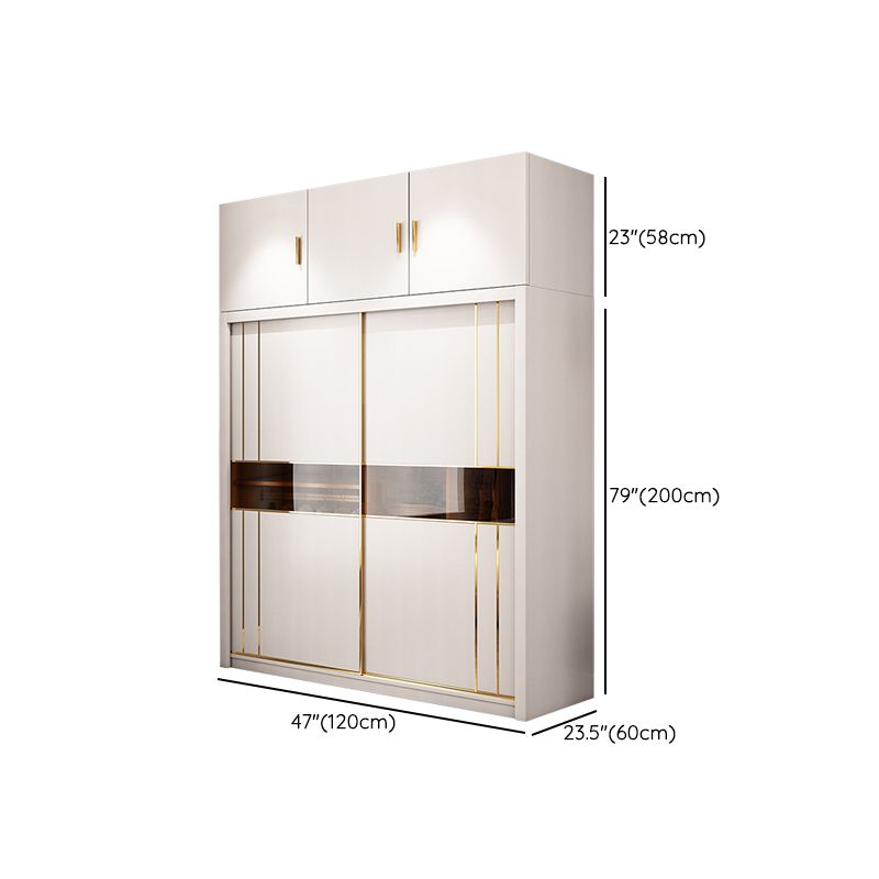 Modern Style Wardrobe Cabinet Glass Wardrobe Closet for Home