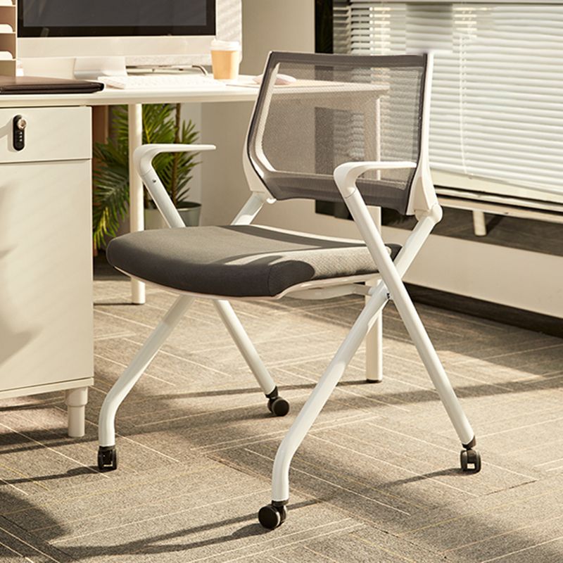 Fixed Arms Office Chair Modern Desk Chair with Wheels for Office