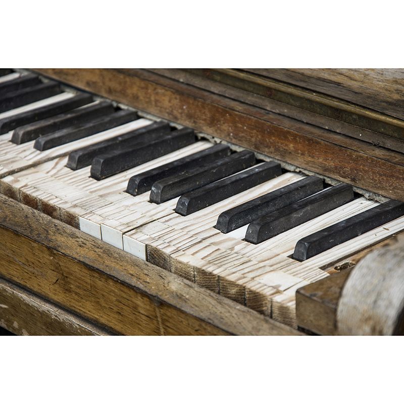 Piano Instrument Wall Mural for Playroom Mildew Resistant Wall Decor, Customized Size Available