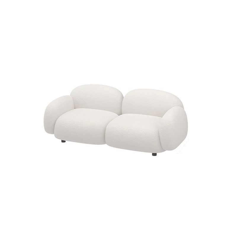Contemporary Stain Resistant Settee Recessed Arm Sofa for Living Room