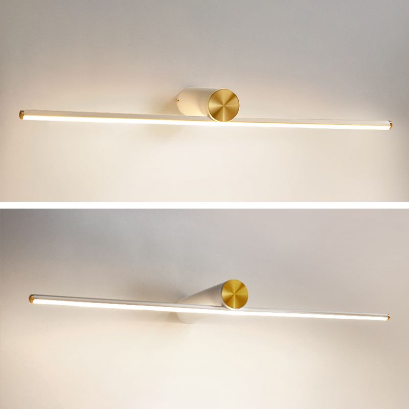 Modern Aluminum Vanity Light Straight 1 Light LED Mirror Light for Bathroom