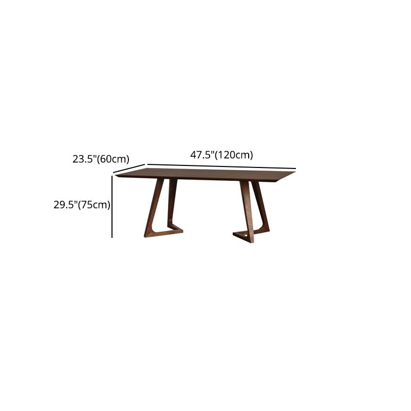 Rectangle Double Pedestal Table Modern Pine Solid Wood Dining Site Table