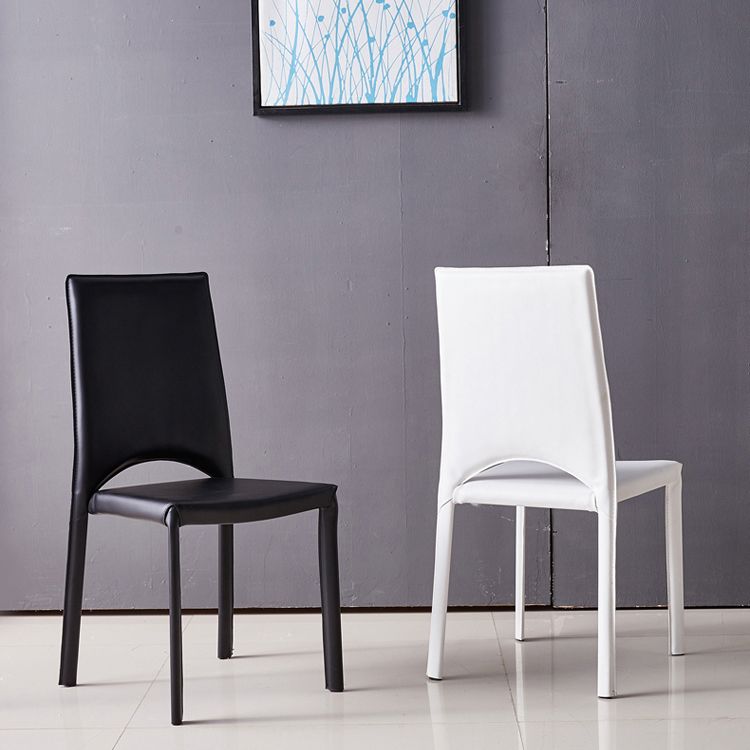 Silla de comedor de metal moderno con respaldo abierto, silla lateral para uso en restaurantes
