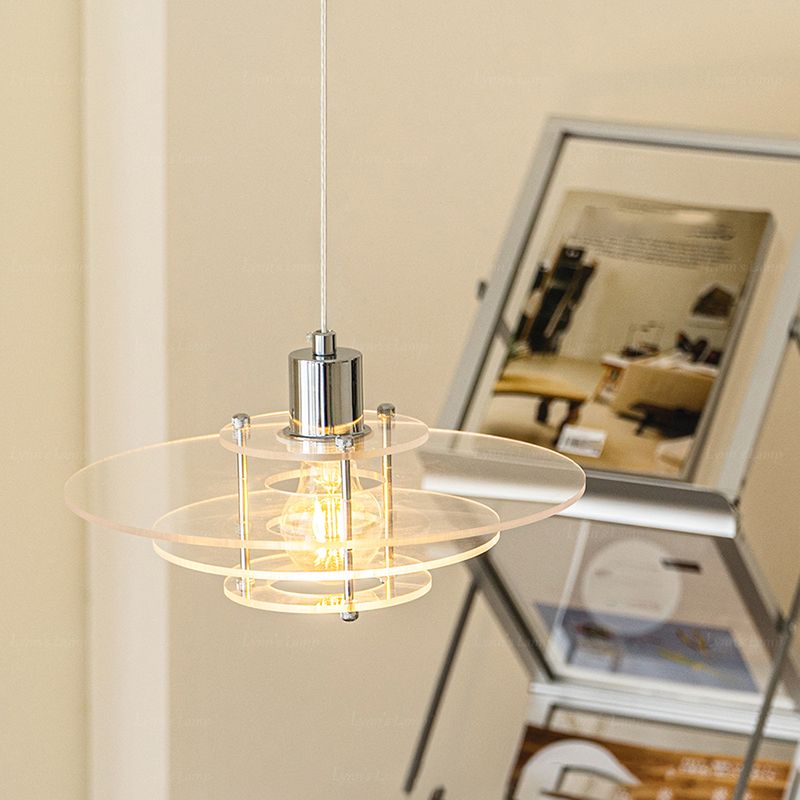 4-stufige minimalistische hängende leichte, Acryl-Ein-Bulb-Schattenschattenlampe für Wohnzimmer