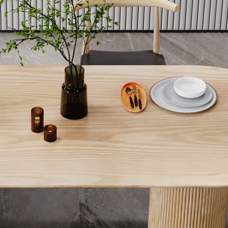 Modern Solid Wood Dining Table Free Form Table with 3 Legs for Kitchen