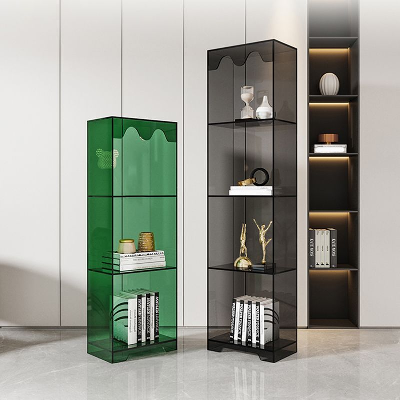 Modern Style Closed Back Book Shelf Standard Acrylic Bookcase for Study Room