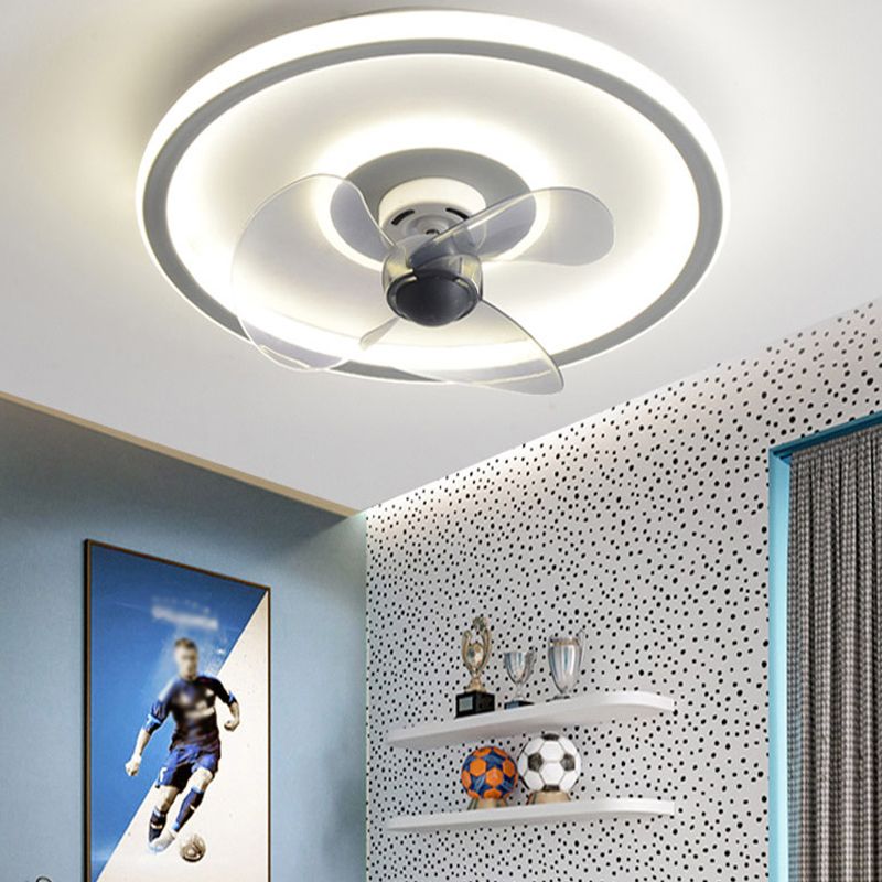 Cena circolare a ventola del soffitto Light Metal Minimalist LED Montano Accensione del soffitto