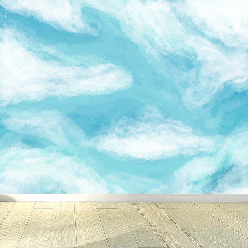 Stain Resistant Abstract Pattern Mural Non-Woven Texture Modern Wall Decor for Girls Room