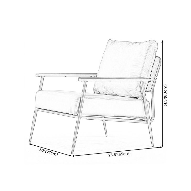 Arms Included Chair25.5" L x30.3" W x 31.4" H Chair for Living Room