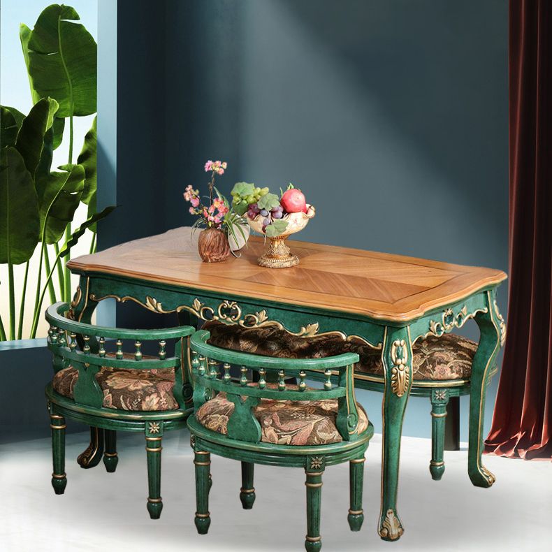 Midcentury Style Dining Site Table Solid Wood 4-foot Dining Room Furniture for Home