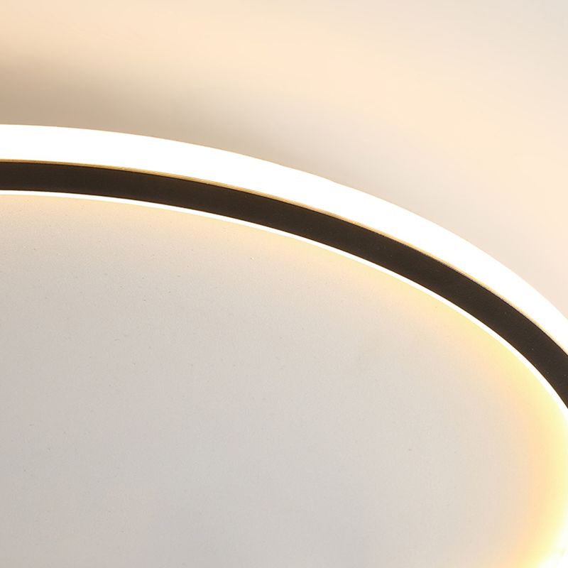 Ultra-thin Iron LED Flush Mount Modern Ceiling Light Fixture for Bedroom