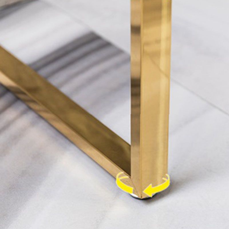 12" W Glam Marble Console Table Half Moon Abstract Accent Table for Hall