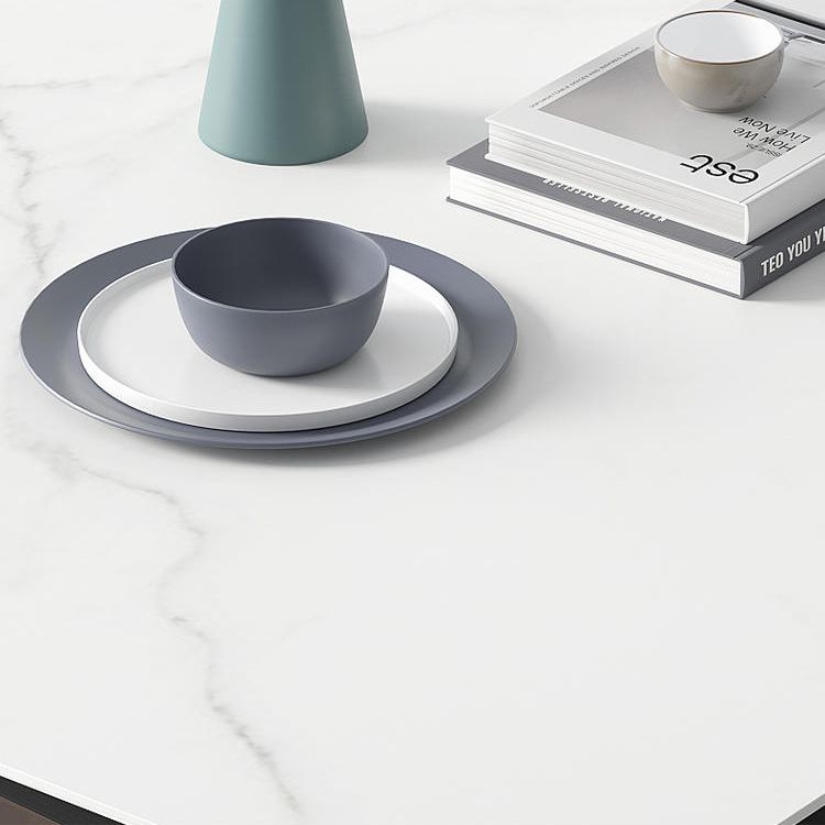 Stone Dining Room Collection Industrial Style Square 4 Legs Furniture for Home