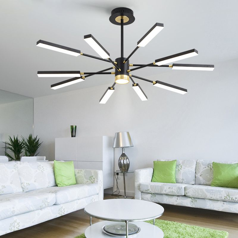 Metal Starburst Hanging Light Fixture Minimalist Style LED Suspended Lighting Fixture