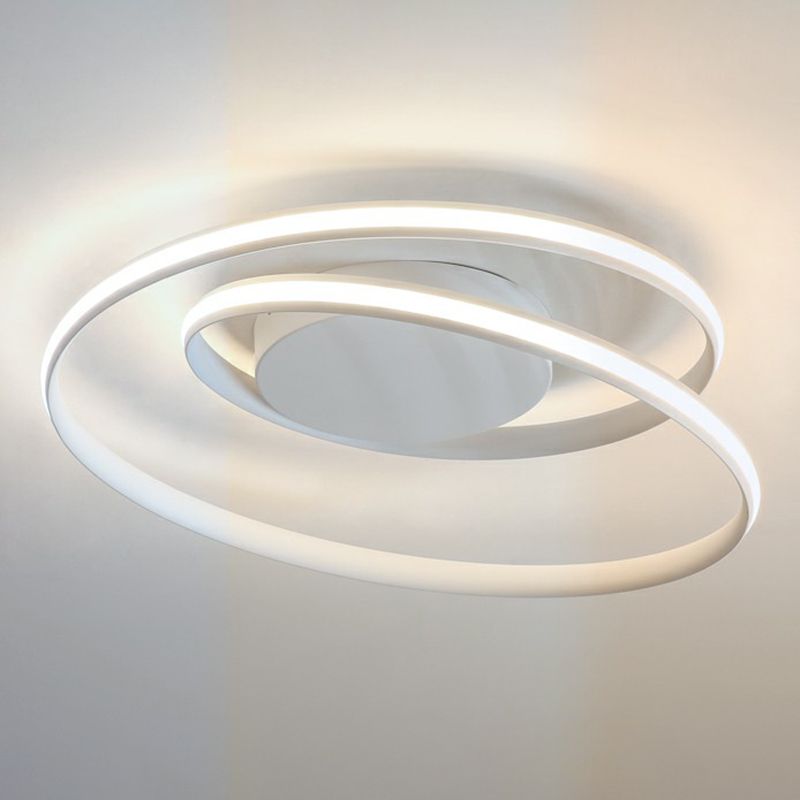 Curling Flush Mount Deckenleuchte einfache Aluminium -LED -LED -Leuchte Leuchte für Schlafzimmer