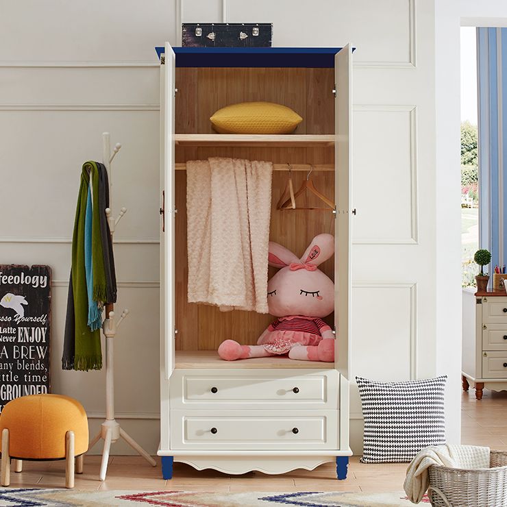 Coastal Hinged Door Storage Cabinet Manufactured Wood Matte Finish Cabinet