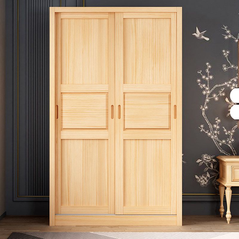 Modern Wardrobe Armoire Solid Wood Wardrobe Cabinet with Doors