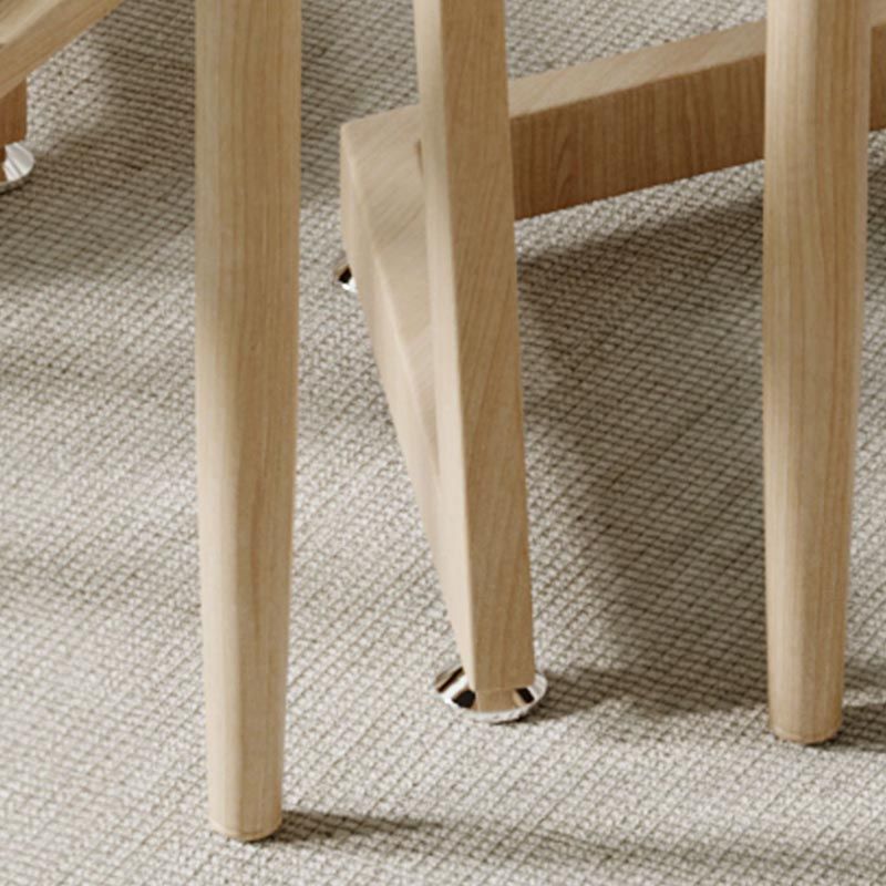 Round Wood Dining Table Sled Base Dining Table in Natural and Walnut