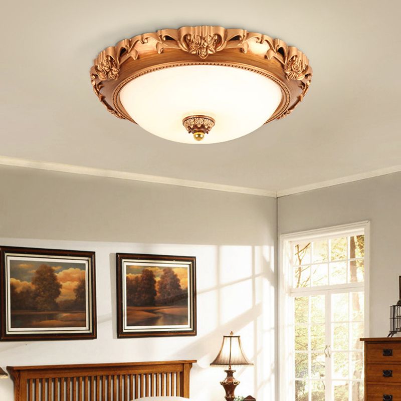 Bowl Flush Mount Lighting Fixtures Traditional Glass Flushmount