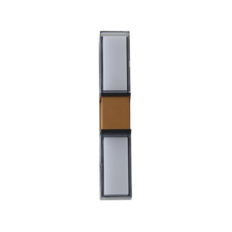 Modern Style Rectangle Shade Wall Sconce Acrylic 2 Lights Sconces for Bedroom