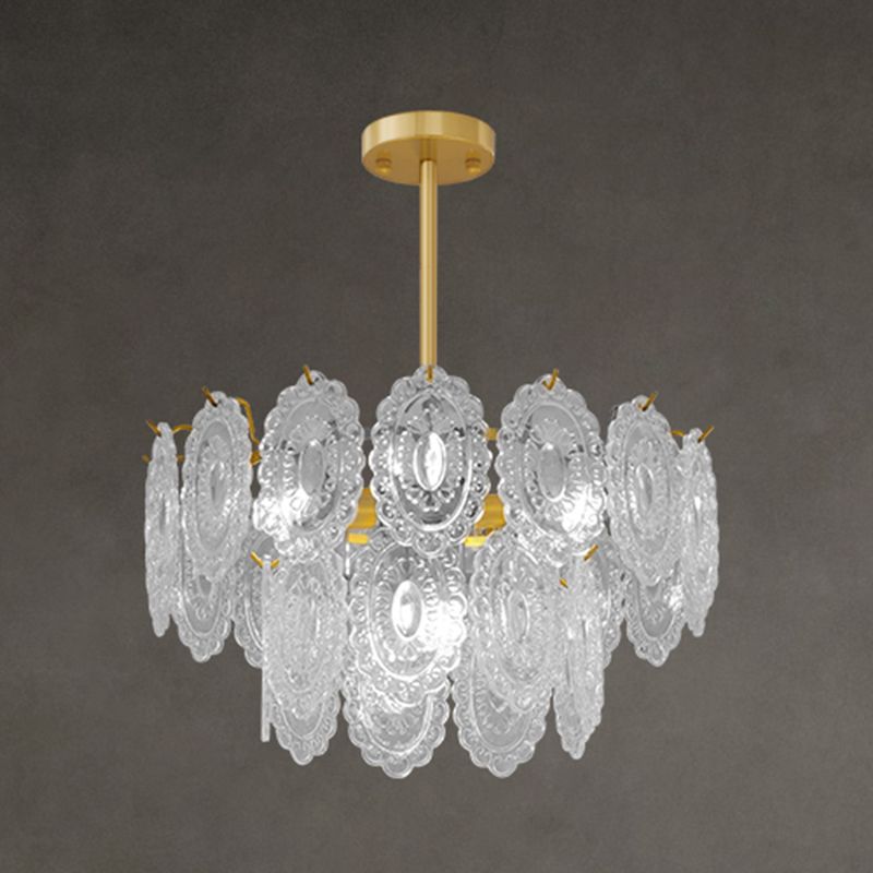 Lampada in stile moderno lampadario in metallo in metallo vetro a più luci ciondolo lampadario
