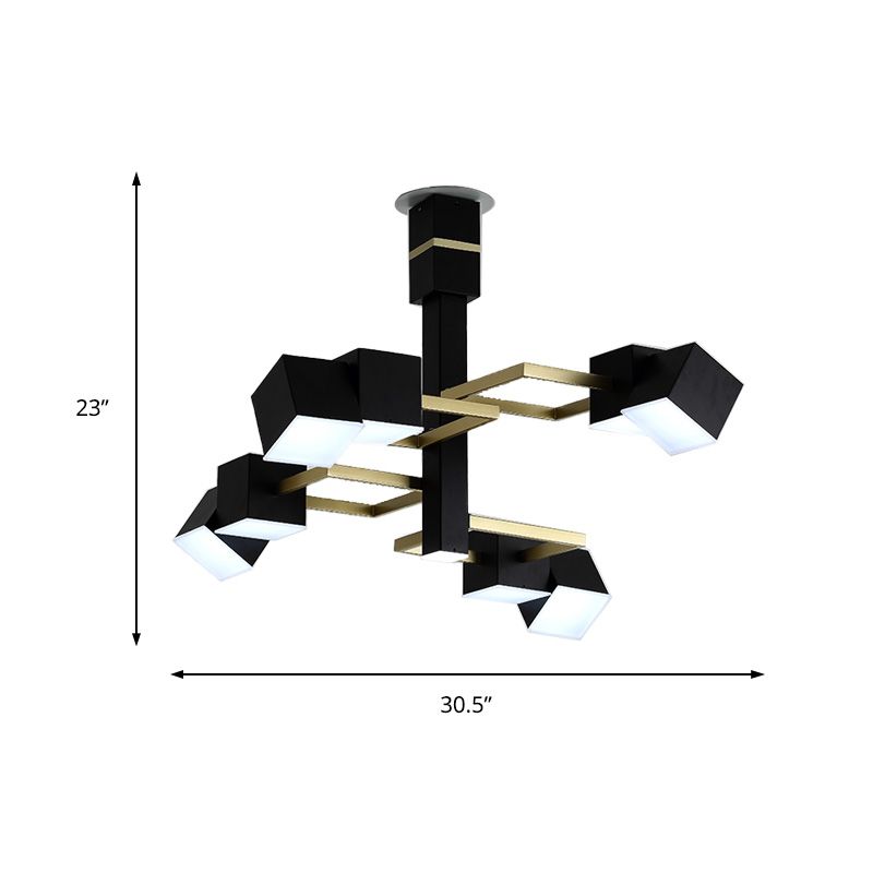 Luz de techo colgante de la lámpara colgante de la araña de colgante de 8 luces de techo colgante, 30 "/37.5" de ancho
