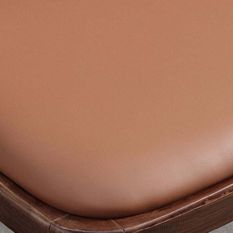 Faux Leather Dining Chairs Industrial Parsons Armless Side Chair