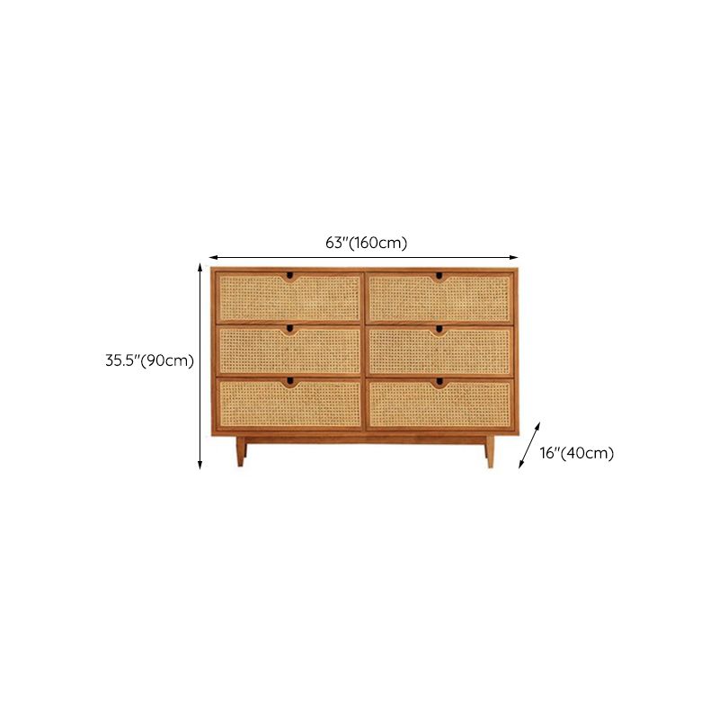 Contemporary Chest Solid Wood Cutouts with Drawer Rectangle Accent Chest