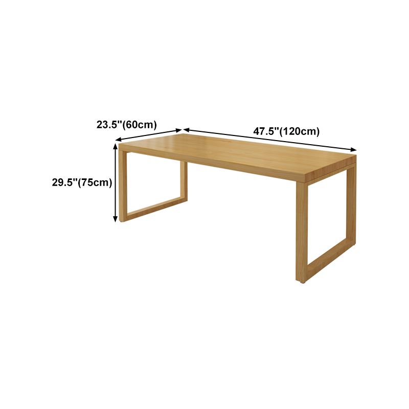 Modern Rectangular Writing Desk Solid Wood Sled Office Desk for Home