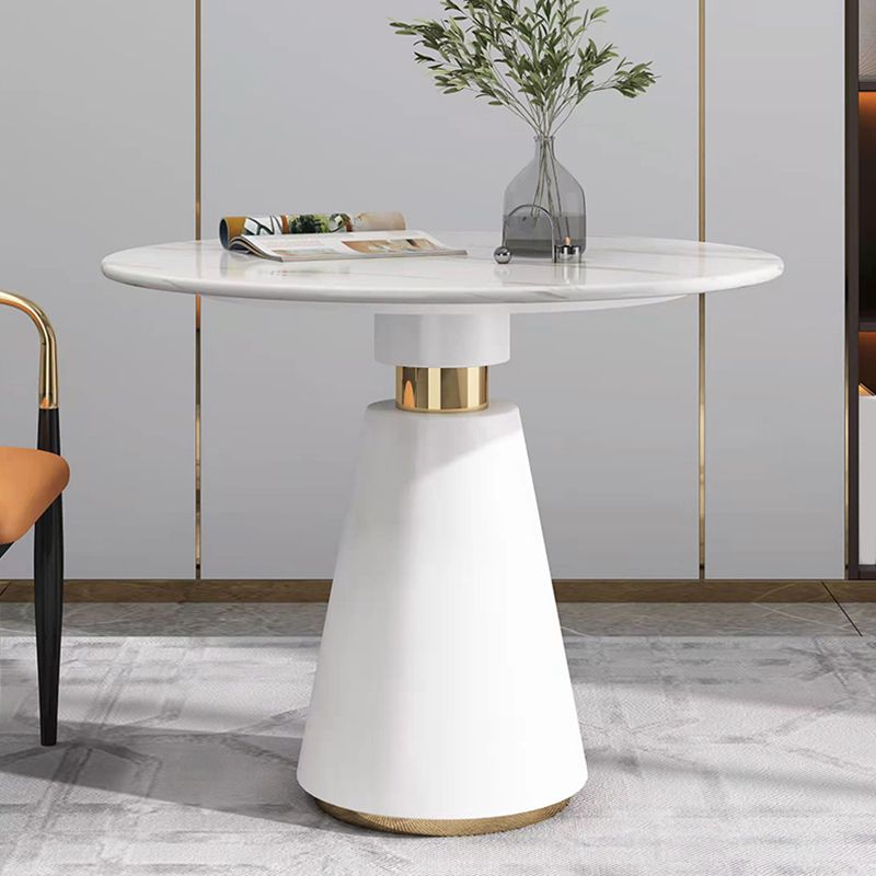 Sintered Stone Dining Table Modern Dining Room Table with Pedestal Base