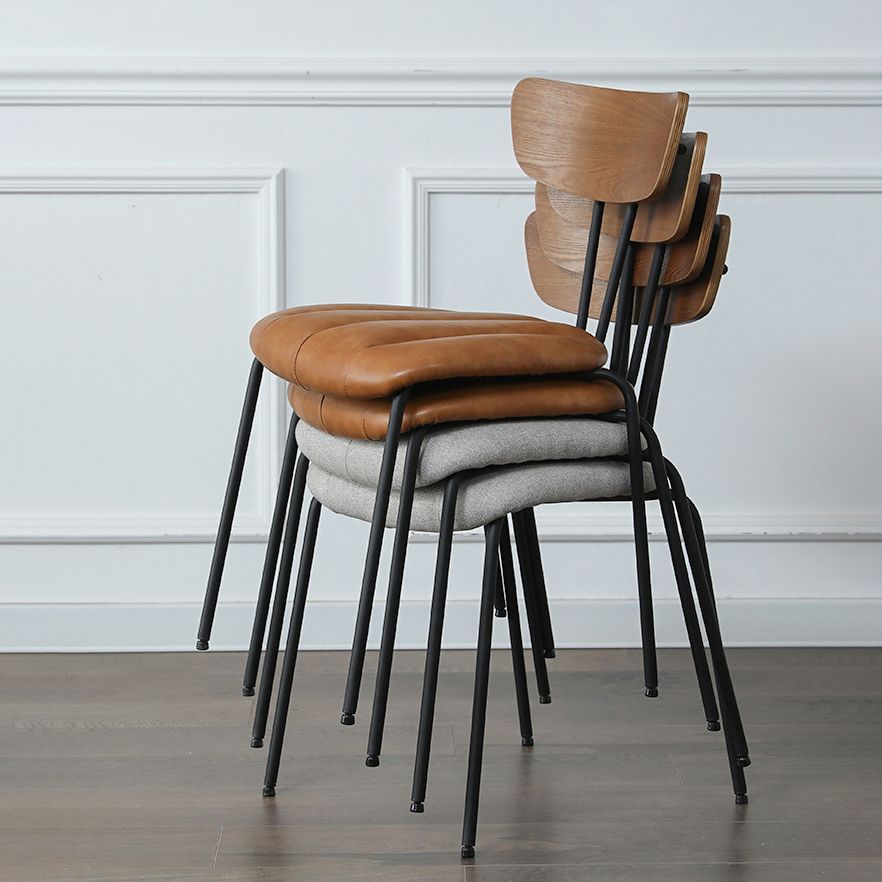 Contemporary Home Stacking Dining Chair Upholstered Side Chair