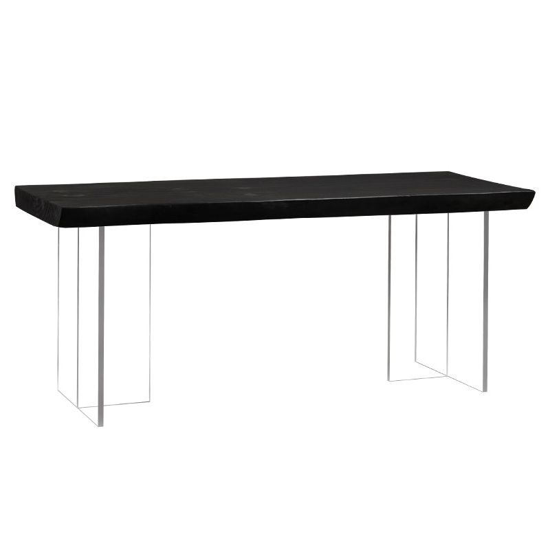 Modern Black in Solid Wood Counter Table Specialty Dining Table for Kitchen