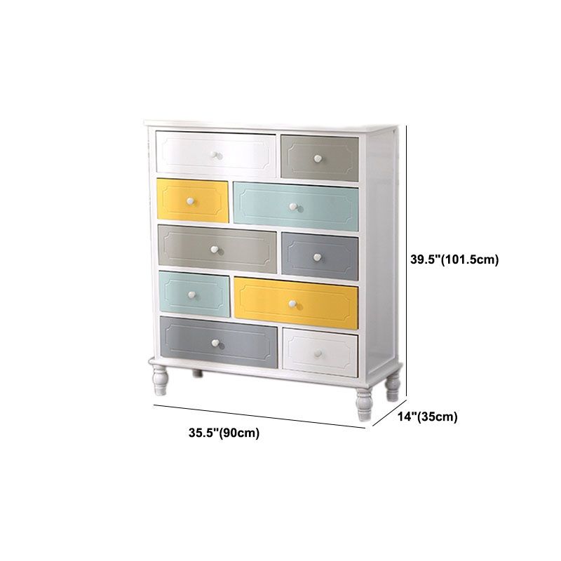 Traditional Storage Chest Solid Wood Storage Chest Dresser for Living Room