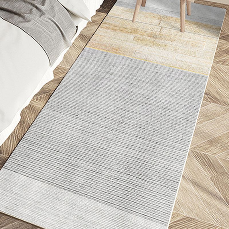 Modern Line Rug Beige Polyester Indoor Rug Washable Rug for Home Decor