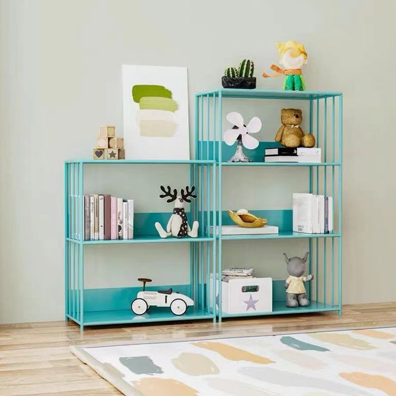 Standard Metal Bookshelf Scandinavian Open Back Bookcase with Shelves