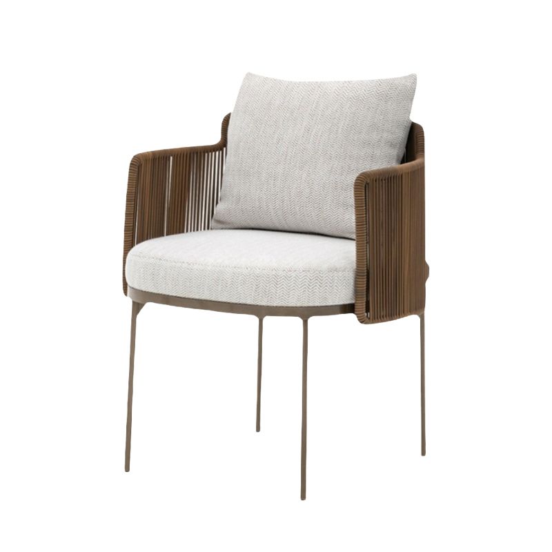 Tropical with Arm Dining Chairs Water Repellent Finish Cushion Chairs